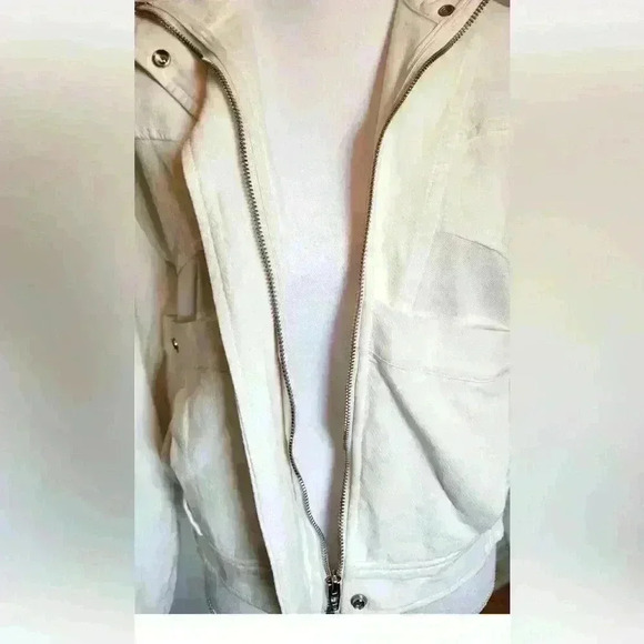 BlankNyc Jacket Large WhyCotton Short Relaxed Fit Women Zip Up - Picture 7 of 8